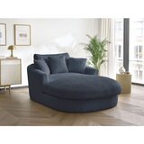 Bobochic Paris Temno moder fotelj iz rebrastega žameta Belem – | Shoptok.si