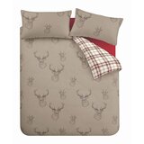 Catherine Lansfield Bež 3-delna posteljnina za zakonsko posteljo/podaljšana 230x220 cm Stag – | Shoptok.si