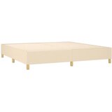 Krevet box spring s madracem LED krem 200x200 cm od tkanine | shoptok.hr