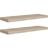vidaXL plutajuće zidne police 2 kom boja hrasta 80 x 23,5 x 3,8 cm MDF | shoptok.hr
