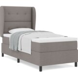 Box Spring Krevet s Madracem Taupe 100x200 cm Tkanina | shoptok.hr
