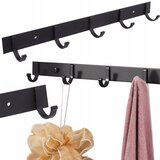 Crna zidna vješalica 38cm za vješanje odjeće 5x kuka | shoptok.hr
