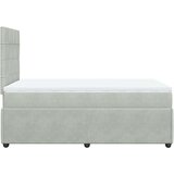vidaXL Krevet s oprugama i madracem svjetlosivi 120x190 cm baršunasti | shoptok.hr