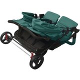  Otroški voziček za dvojčke zelen jeklen | Shoptok.si