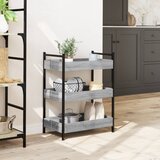  Kuhinjska kolica siva boja hrasta 50x30x70 cm konstruirano drvo | shoptok.hr