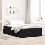 vidaXL Krevet s madracem i skladištem Crna 120 x 190 cm Baršun | shoptok.hr