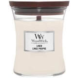 WoodWick linen dišeča svečka 275 g unisex | Shoptok.si