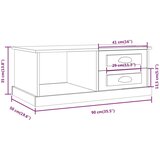vidaXL Klubska mizica betonsko siva 90x50x35 cm inženirski les | Shoptok.si