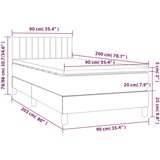  Krevet s oprugama i madracem krem 90 x 200 cm od tkanine | shoptok.hr
