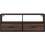 vidaXL TV ormarić boja hrasta 100x31x39,5 cm konstruirano drvo i metal | shoptok.hr