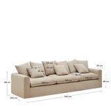 Kave Home Bež lanena sedežna garnitura 340 cm Nora – | Shoptok.si