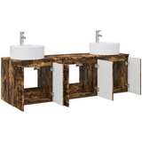  Set ormarića za kupaonicu 3 kom. Dimljeni hrast Smeđa 49,5 x 44,5 x 65 cm | shoptok.hr