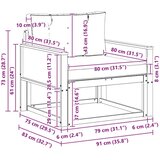  Srednji zunanji kavč Naravna, (5000240789) | Shoptok.si