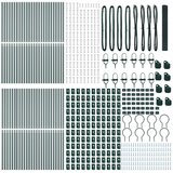 vidaXL Varjena žična ograja z 13 stebrički Zelena 1x100 m Jeklo | Shoptok.si
