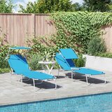  Ležaljka 2 pcs Svijetloplava 58 x 188 x 77cm Poliester | shoptok.hr