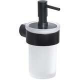 Gedy zidni dozator sapuna pirenei 110 ml mlečno staklo/mat crna Cene