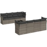  9-dijelni set vrtnih sofa od poliratana s jastucima sivi | shoptok.hr