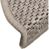  Prostirke za stepenice, samoljepljive, izgled sisala, 30 kom, 56x17x3 cm, srebrne | shoptok.hr