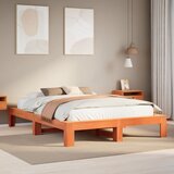 vidaXL Posteljni okvir brez vzmetnice voščeno rjav 140x190 cm borovina Cene