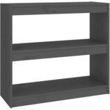 Maison Chic Knjižna omara - Knjižni regal siva 80x30x71,5 cm trdna borovina, (21723171) Cene