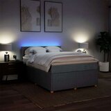 vidaXL Krevet s oprugama i madracem tamnosivi 140x190 cm od tkanine | shoptok.hr