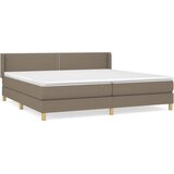  Krevet s oprugama i madracem smeđesivi 200x200 cm od tkanine | shoptok.hr