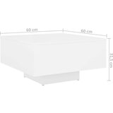  Stolić za kavu bijeli 60 x 60 x 31 5 cm od iverice | shoptok.hr