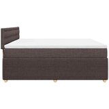  Krevet s oprugama i madracem tamnosmeđi 200x200 cm od tkanine | shoptok.hr