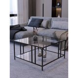 Hanah home Bakü klub sto 75 × 45 × 75 cm, crna / providno staklo Cene