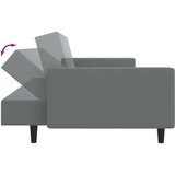 vidaXL Kavč dvosed z ležiščem svetlo siv žamet | Shoptok.si