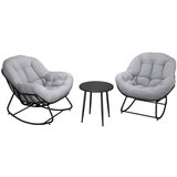 Bessagi Garden Set Za Balkon Isabel, Svetlo Siva, Črna, 3-Delno | Shoptok.si