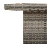  Vrtni stol sivi 90 x 55 x 71 cm od poliratana i bagremovog drva | shoptok.hr