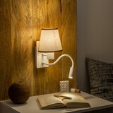  Brilagi - LED zidna lampa NUBILA 1xE27/25W/230V + LED/3W bela/braon | Eponuda.com