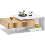 Boxxx klubska miza, bela, hrast artisan | Shoptok.si