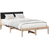  Okvir kreveta Smeđa i crna 120 x 200 cm Masivna borovina | Eponuda.com