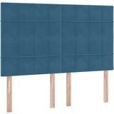  s madracem i skladištem Tamno plava 140 x 200 cm Baršun | shoptok.hr