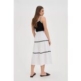 Marisse White Cotton Midi Skirt | ePonuda.com