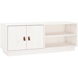 Maison Chic TV omarica - TV stojalo - Televizijska omarica bela 105x34x40 cm trdna borovina, (21701374) | Shoptok.si