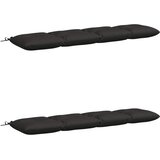  Jastučići za klupe VIANEN 2 kom. 100% poliester Crna - Crna 160 x 40 x 12 cm | shoptok.hr