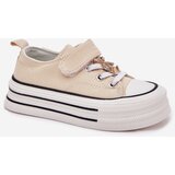 Boto Girls Sneakers With Golden Applique Bear Beige Solena | shoptok.hr