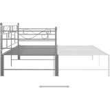  Za krevet na razvlačenje sivi metalni 90 x 200 cm | shoptok.hr