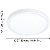 Eglo connect.z Okrogel LED panel Fueva 6-Z (Ø x V: 28 x 2,5 cm, Barva ohišja: Bela, Barva svetlobe: RGBW) | Shoptok.si