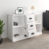  Komoda sjajna bijela 104,5x35,5x67,5 cm od konstruiranog drva | shoptok.hr