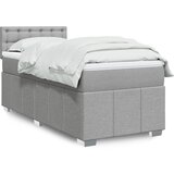 vidaXL Krevet s oprugama i madracem svjetlosivi 100x200 cm od tkanine | shoptok.hr