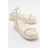 LuviShoes Ekos Women's Ecru Beige Sandals Cene