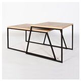  Pal Orta Sehpa - Oak OakBlack Coffee Table Set | ePonuda.com
