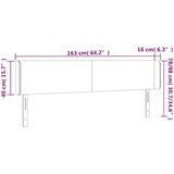  LED uzglavlje tamnozeleno 163x16x78/88 cm baršunasto | shoptok.hr