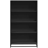 vidaXL Knjižna omara črna 80,5x35x139 cm inženirski les | Shoptok.si