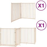  Vrata za pse s vratašcima 6 panela sklopiva 480 cm drvo topole | shoptok.hr