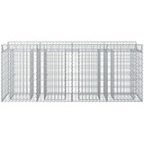  Gabionski uzdignuti krevet 2 pcs Srebrno 200 x 50 x 80 cm | shoptok.hr